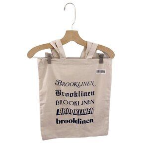 Brooklinen Cream Tote Bag Font Logo Cotton